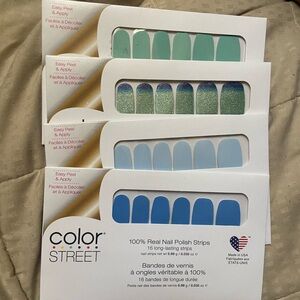Color street nail green/blue nail bundle